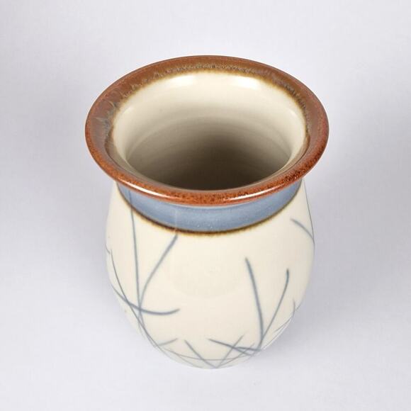 Sam Scott Studio Pottery Vase Porcelain Brushwork Wheel Thrown PNW Artist Signed - Picture 4 of 7